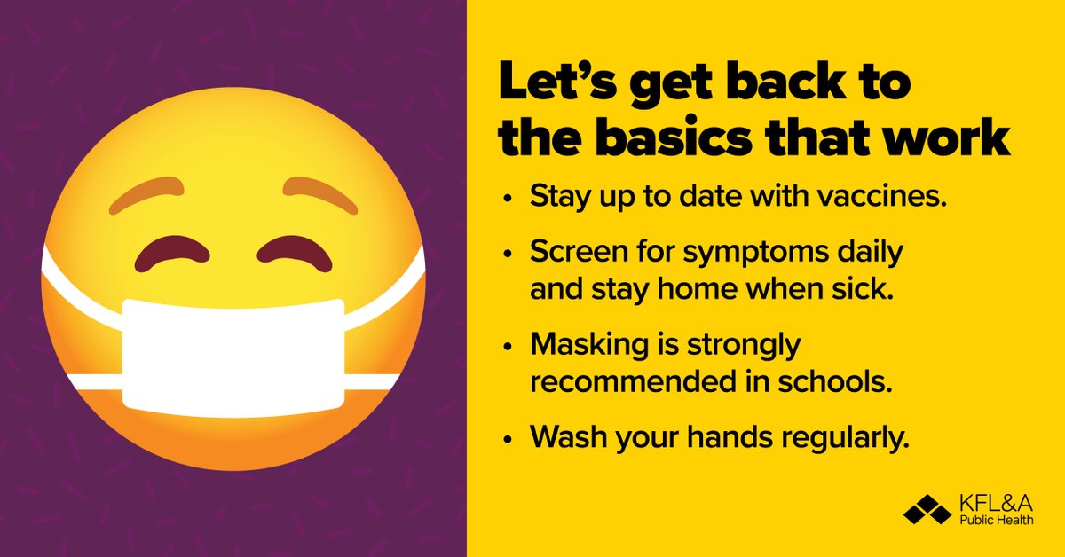 We can all help reduce the spread of illnesses by wearing a mask at school. All <a href="/LimestoneDSB/">Limestone District School Board</a> students, staff, and visitors are encouraged to follow <a href="/KFLAPH/">KFLA Public Health</a>’s recommendations to help reduce the transmission of illness in our school communities. Learn more: bit.ly/ProtocolUpdates