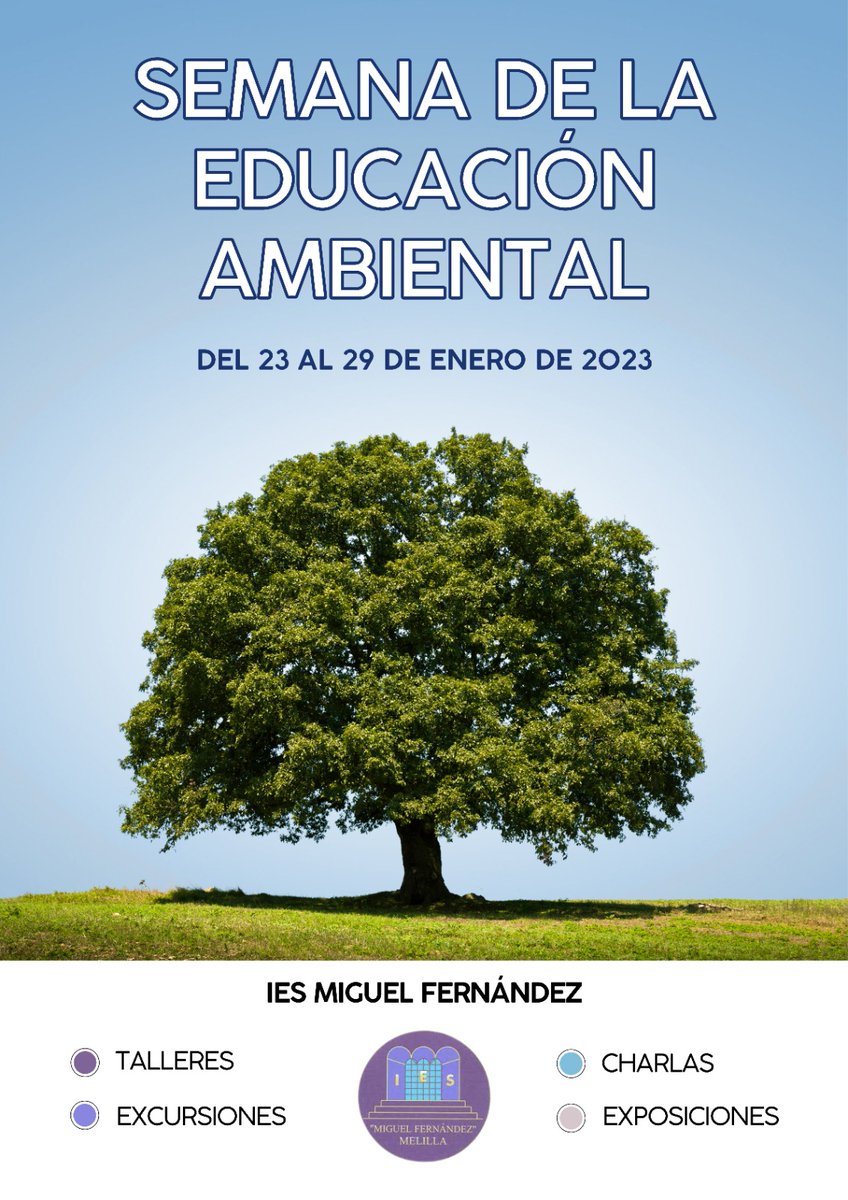 26 de enero, Día Mundial d la Educación Ambiental.
Con motivo d este día, el IES Miguel Fernández, juntos con sus alumnos dl Grado Superior en Educación y Control Ambiental, han preparado una serie d actividades a lo largo d la semana: charlas, presentaciones, salidas al campo...