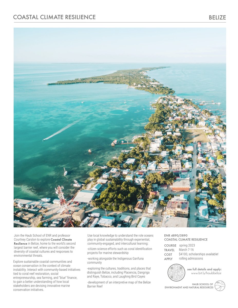 Are you interested in a 10-day trip to Belize? UW Haub School of Environment and Natural Resources is offering a 10- day travel course. Earn up to 4 credit hours on this Belize excursion!

For more information, click the link below:

uwyo.edu/haub/academics…