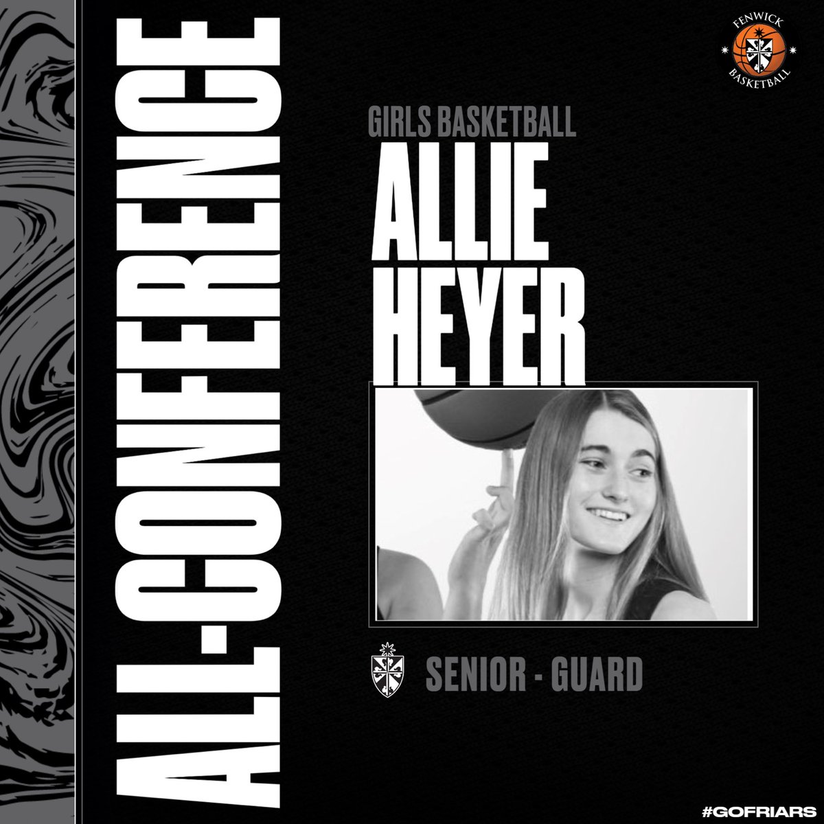 Congrats to senior @AllieHeyer for making All-Conference! Thank you for all you’ve given to this program, we wish you the best of luck in your upcoming journey! #friarpride