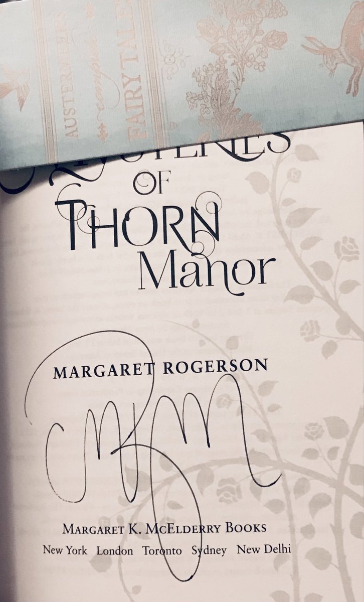 Such a great day! 

Margaret Rogerson's #MysteriesOfThornManor (a companion to #SorceryOfThorns) is here! So grateful to @MarRogerson for writing this, TY, TY!

Contact Joseph-Beth booksellers in OH for signed copies. She's also on tour😊#Fantasy #MustRead #bestbooks