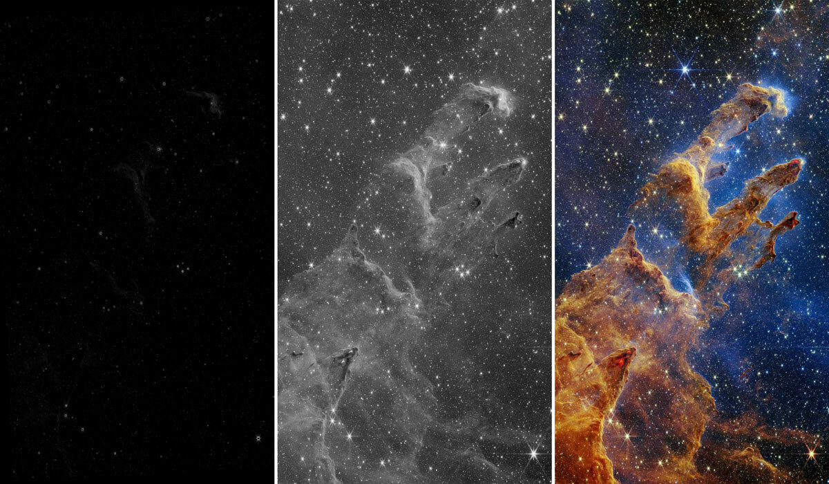 It turns out that while #JWST is sort of like your phone’s camera, making images with a 10 billion dollar telescope designed for science observations is a little more tricky than point and shoot. 

More about the image processing process: … astrodon.social/@kellylepo/109…