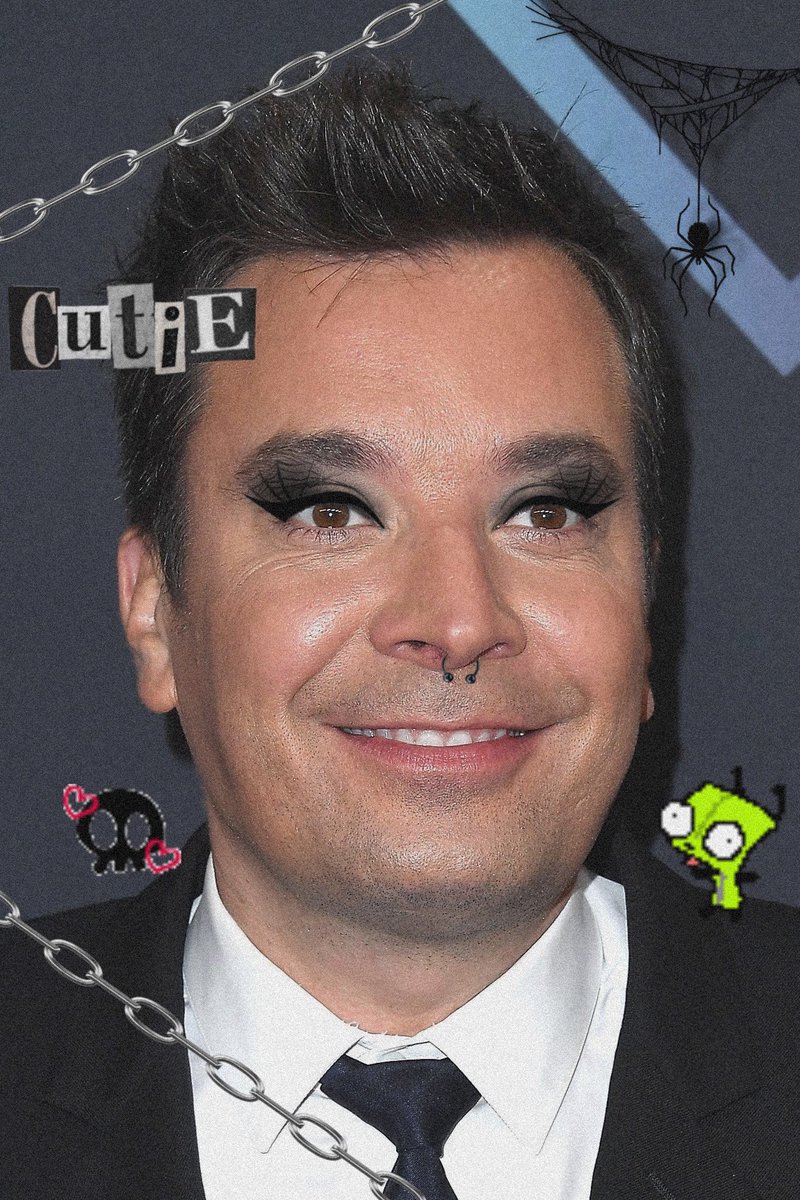decided to turn jimmy emo. i think he pulls it off🔗🥀🕷️