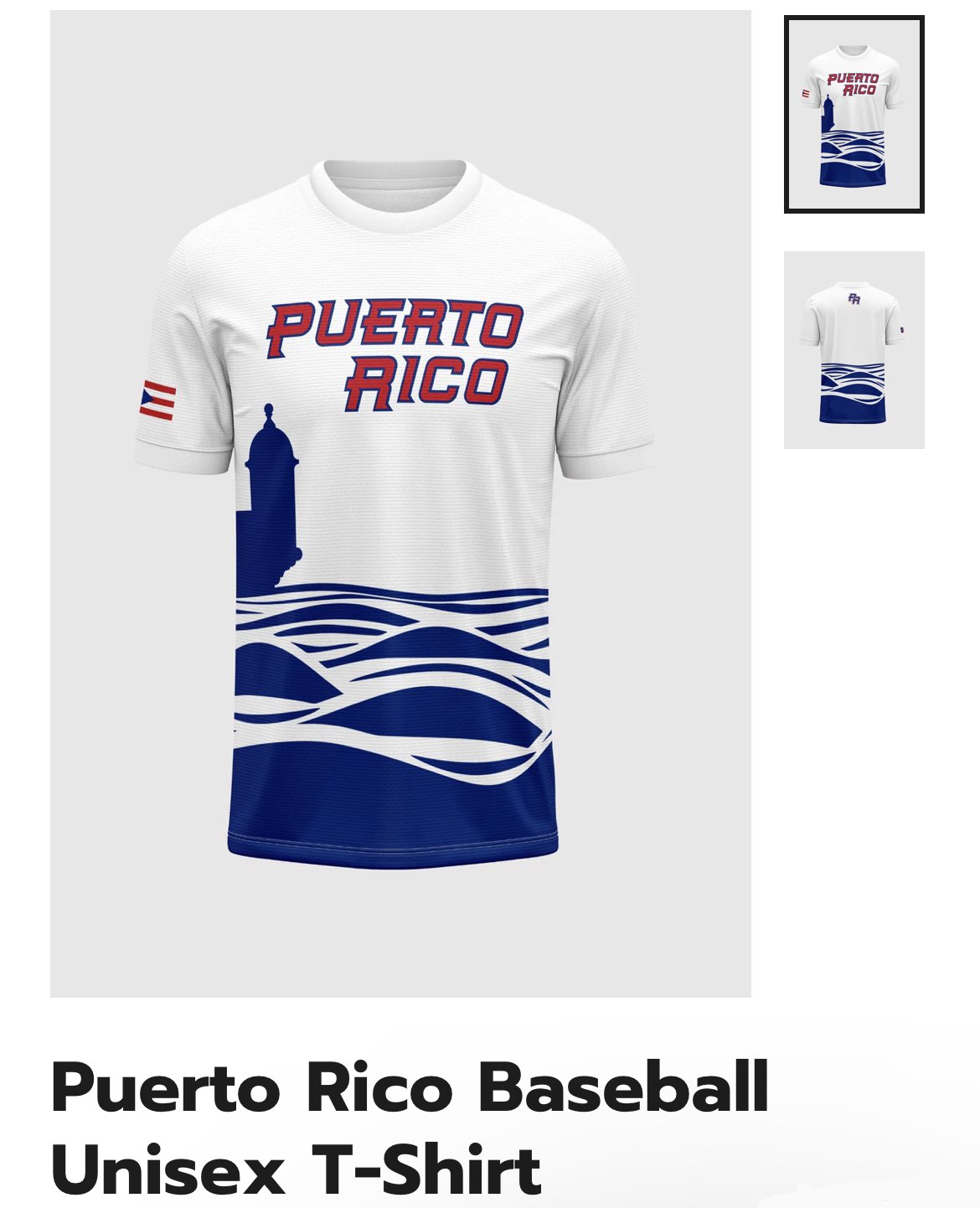 Puerto Rico Baseball White 2023 World Baseball Classic Replica