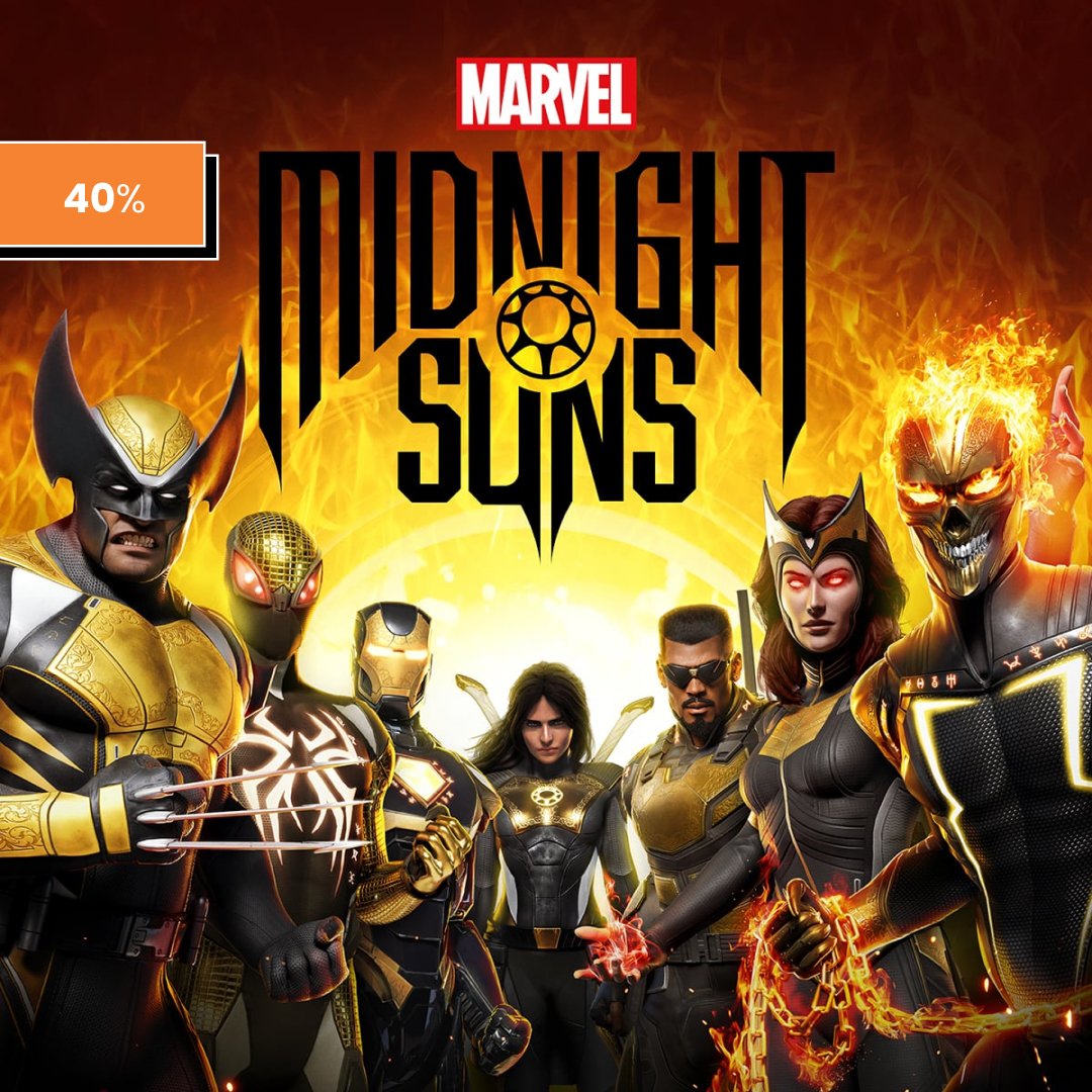 With great games come great discounts.

Get 40% off Marvel's Midnight Suns now and start playing as Marvel's iconic characters.

For EU and ROW: bit.ly/3WxQQev
For NA: bit.ly/3QXeoZ5