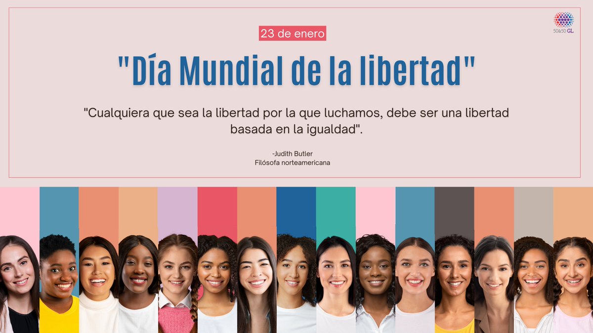 5050GL's tweet photo. Las convicciones culturales no justifican la falta de #Libertad de las #Mujeres‼️

Hoy #DíaMundialDeLaLibertad recordamos a todas las mujeres que trabajan día a día por la consecución de los #DerechosUniversales🕊️

#PorUnMundo5050 https://t.co/WdT4gro2sF