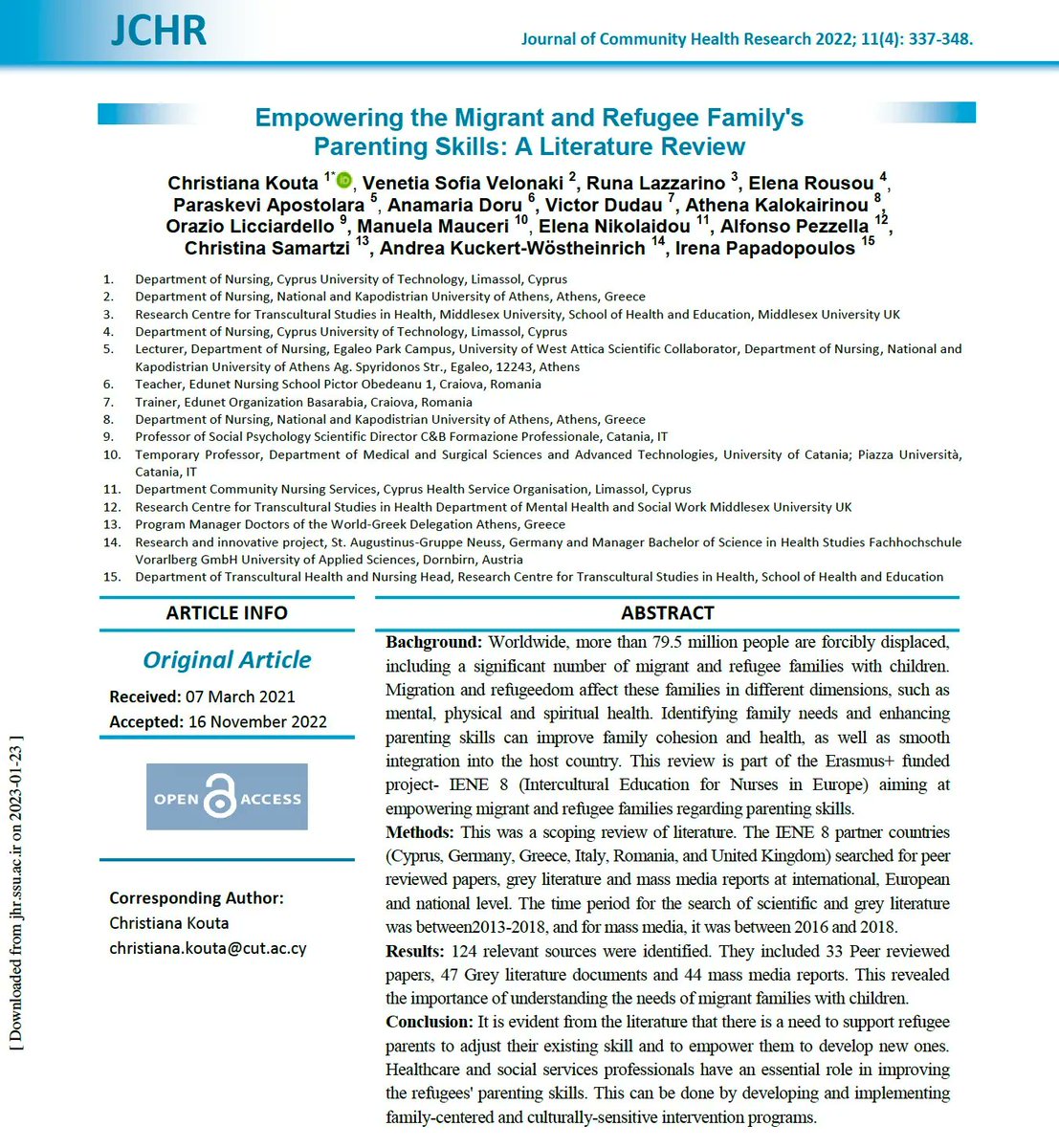Alfonso Pezzella (@alfpezzella) on Twitter photo 📣 Our latest publication is now available online to read/download
🔗 jhr.ssu.ac.ir/article-1-747-… <a href="/MiddlesexUni/">Middlesex University</a> #refugees #migrants 📣 Our latest publication is now available online to read/download
🔗 jhr.ssu.ac.ir/article-1-747-… <a href="/MiddlesexUni/">Middlesex University</a> #refugees #migrants