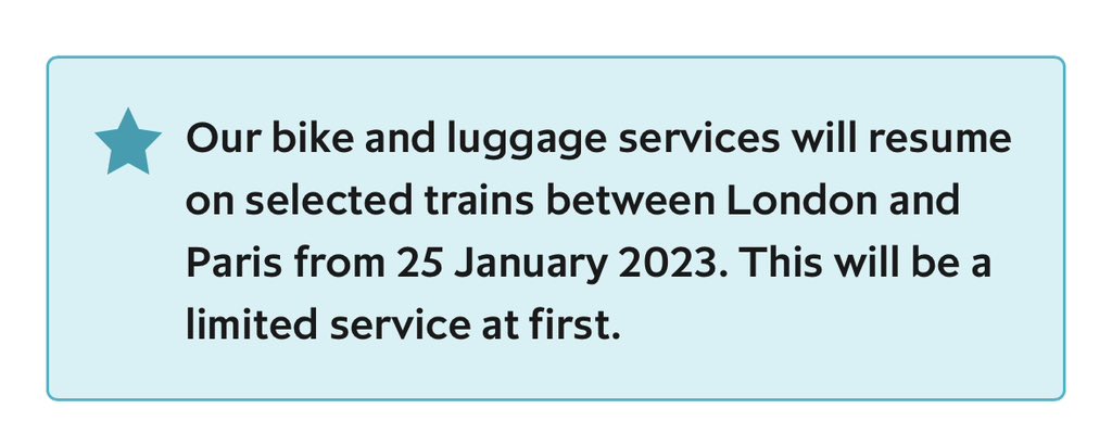 TrainManagerJo's tweet photo. Good news for our passengers who want to take bikes and extra bags on our trains… the first signs are there #eurostar #cycling https://t.co/KQB2BTCEys