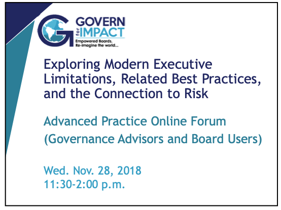 governforimpact's tweet photo. Executive Limitations are a very powerful instrument from the Policy Governance system to govern risks by the board. In this resource, crucial elements are discussed. 

https://t.co/JYMpdBLPZF

#corpgov
#policygovernance
#boardgovernance
#boards
#riskmanagement https://t.co/IrosTI3KTb