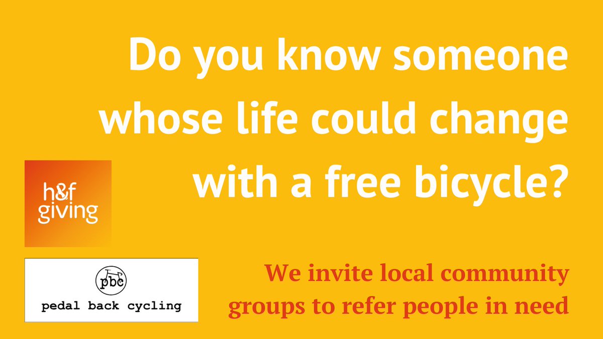 We're still working with @pedalback to recondition donated bikes for local people in need. The project is grant funded by @groundworklondon &amp; supported by <a href="/sw_railway/">sw_railway</a>. Bikes change lives! 

Find out more &amp; apply here:
hfgiving.org.uk/pedal-gives-ba…

#hammersmith #bikelife #Fulham