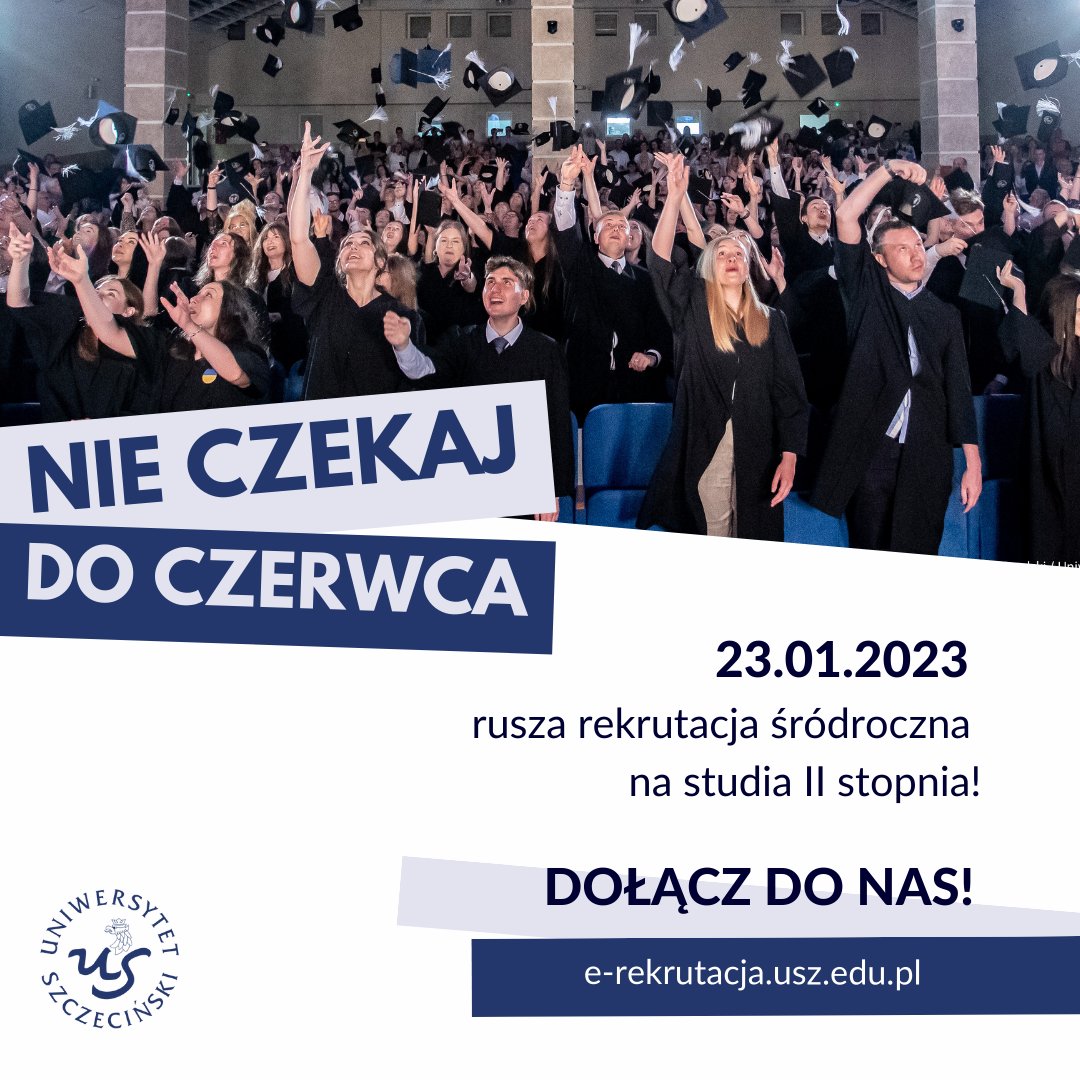 Rusza rekrutacja śródroczna na studia II stopnia! Dostępne kierunki znajdziesz na: kandydaci.usz.edu.pl/zapisz-sie-na-…
