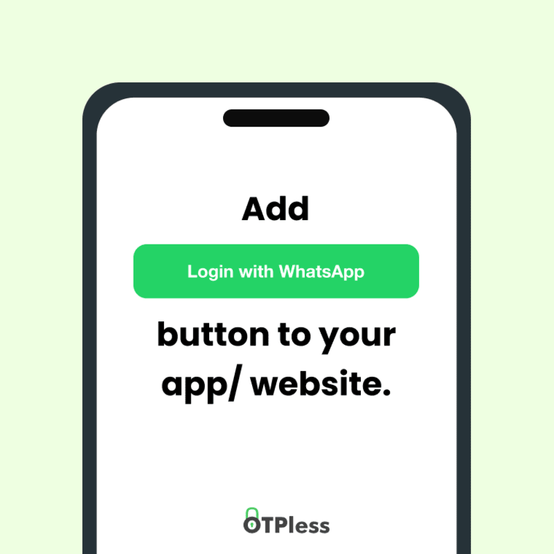 otpless's tweet photo. Add “WhatsApp Login” button to your app or website in just 2 minutes 🕑
Free forever. Unlimited users. https://t.co/byj8Tltti0