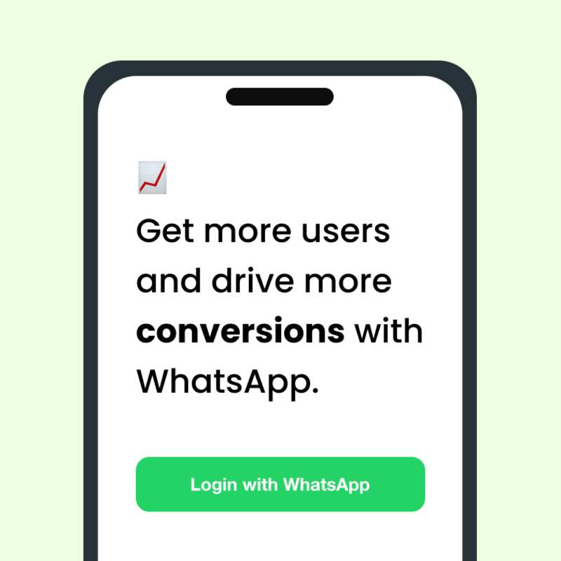 otpless's tweet photo. Add “WhatsApp Login” button to your app or website in just 2 minutes 🕑
Free forever. Unlimited users. https://t.co/byj8Tltti0