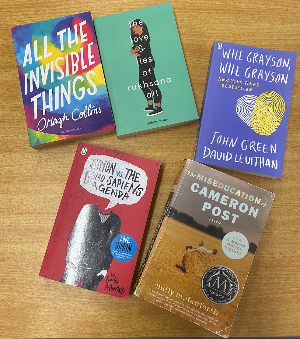 cgnmbearla's tweet photo. Ach cuid de na leabhair LADT+ iontach atá againn sa leabharlann. Abair le Múinteoir Niamh más mian leat ceann ar bith a thógáil ar iasacht. 🌟📚🌟 https://t.co/LKPynk6PWF