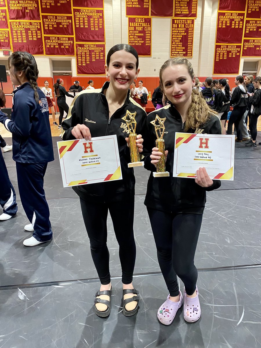 WMVarsityDance's tweet photo. 1st &amp; 2nd in solos &amp; 9th in both Pom &amp; Jazz today at the 1st HDT Invitational!!! 🏆thank you so much @hillsboroughdanceteam for hosting an awesome comp!! Keep up the amazing work girls, we are so proud 🖤💛 #wmdt #varsitydanceteam #smallbutmighty https://t.co/U9qy8DyrAQ