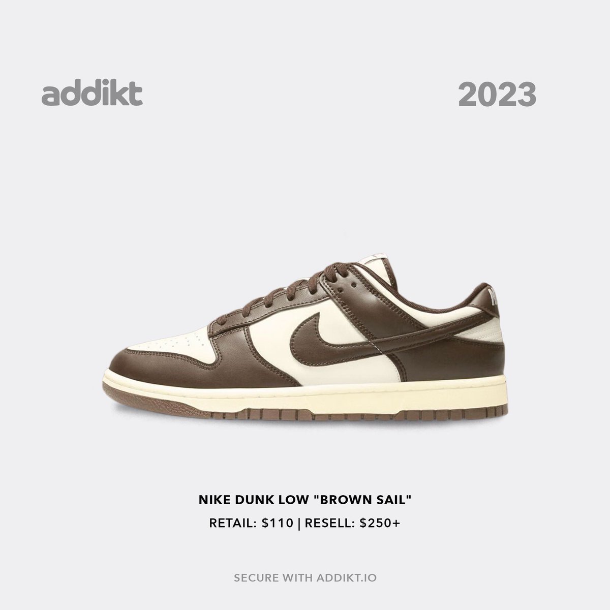 Nike Dunk Low "Brown Sail" dropping this year!
Cop the drop with Addikt 
-
Sign up at Addikt.io or click the link in our bio to be notified when we restock.