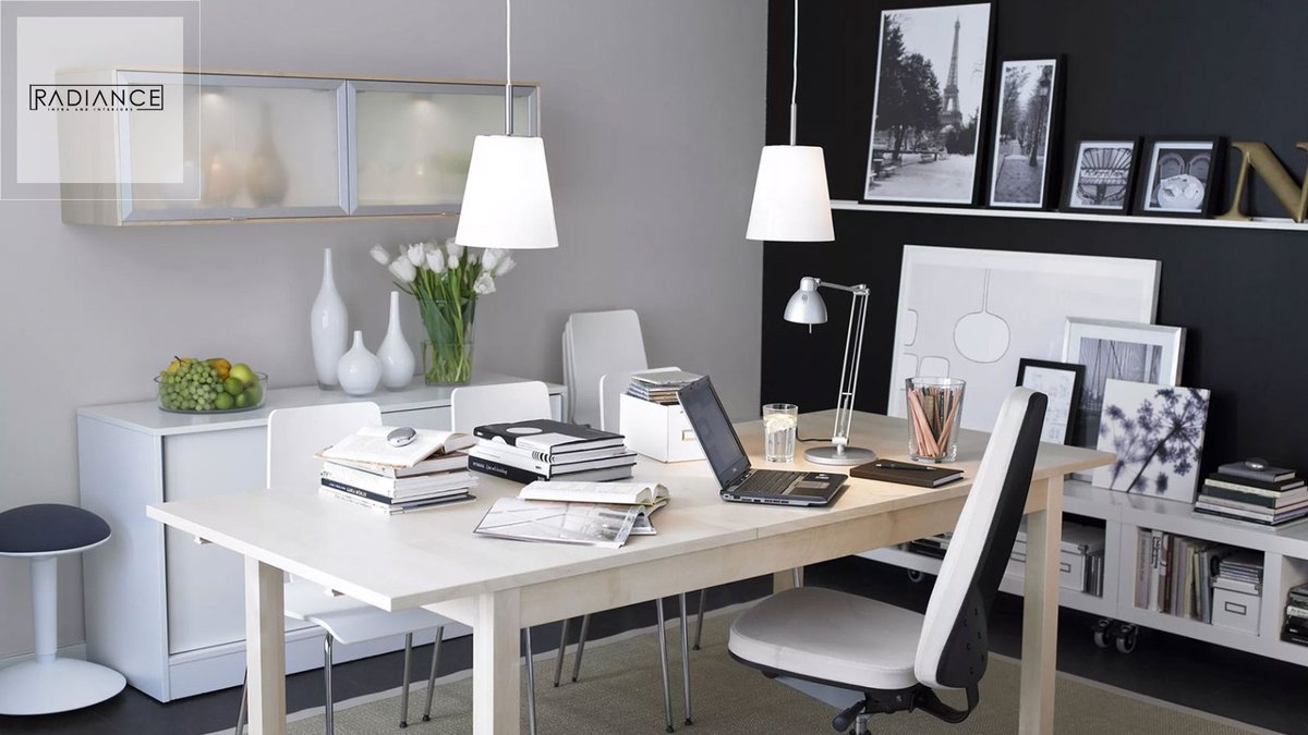 Radiance_Infra's tweet photo. Infrastructure for office workspaces, such as ergonomic furniture, lighting, and layout, can be planned to create a relaxing and productive environment for workers. For instance, appropriate lighting can lessen eye fatigue and strain. #officespace #interiordesign https://t.co/UybMN2aRa8