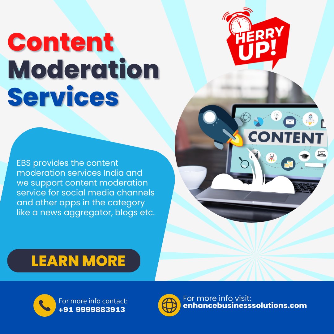 ebssolutions2's tweet image. #ImageModeration #ImageModerationServices, #photoModeration
#contentmoderation
#videomoderation
#contentcreation
#commentmoderation
#digitalcontentcreation
#socialmediacontentcreation
enhancebusinesssolutions.com/project-manage…
enhancebusinesssolutions.com/temporary-staf…