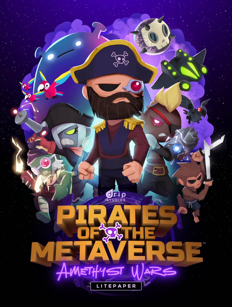 1/5 <a href="/PiratesMeta/">Pirates of the Metaverse 🔛 FLOW</a>, came out with the litepaper for their Tower Defense / Real Time Strategy Game, <a href="/amethystwars/">Amethyst Wars by Drip Games</a>. 

I have long said that the easiest path to NFT gaming dominance would be a <a href="/ClashofClans/">Clash of Clans</a>/<a href="/ClashRoyale/">Clash Royale</a> type of game.  

Here's my take 🧵