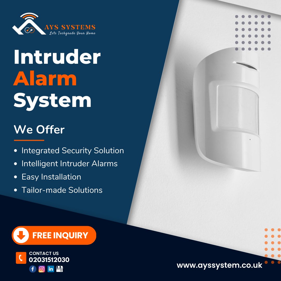 ayssystem's tweet photo. Best Intruder Alarm Installation Services Provider in London
https://t.co/5qCKe3J0j6
+44 7440 755935

#AYSSystem
#AYSintruderalarmsysteminstallation
#securitysysteminstallationnearme
#accesscontrolinstallation
#burglaralarminstallationnearme
#homesecurityinstallationnearme https://t.co/hCkbCB9A4F