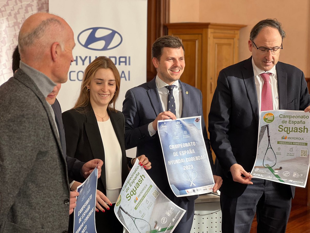 VictorT_A's tweet photo. Hoy hemos presentado el Campeonato de España de Squash (femenino @iberdrola y masculino con @HyundaiEsp Cobendai) que se celebrará en Palencia del 10 al 12/02

Gracias a @squashpalencia por su incansable trabajo y a la @rfesquash por confiar una vez más en Palencia.

Os esperamos https://t.co/Vs6q1q1ABL