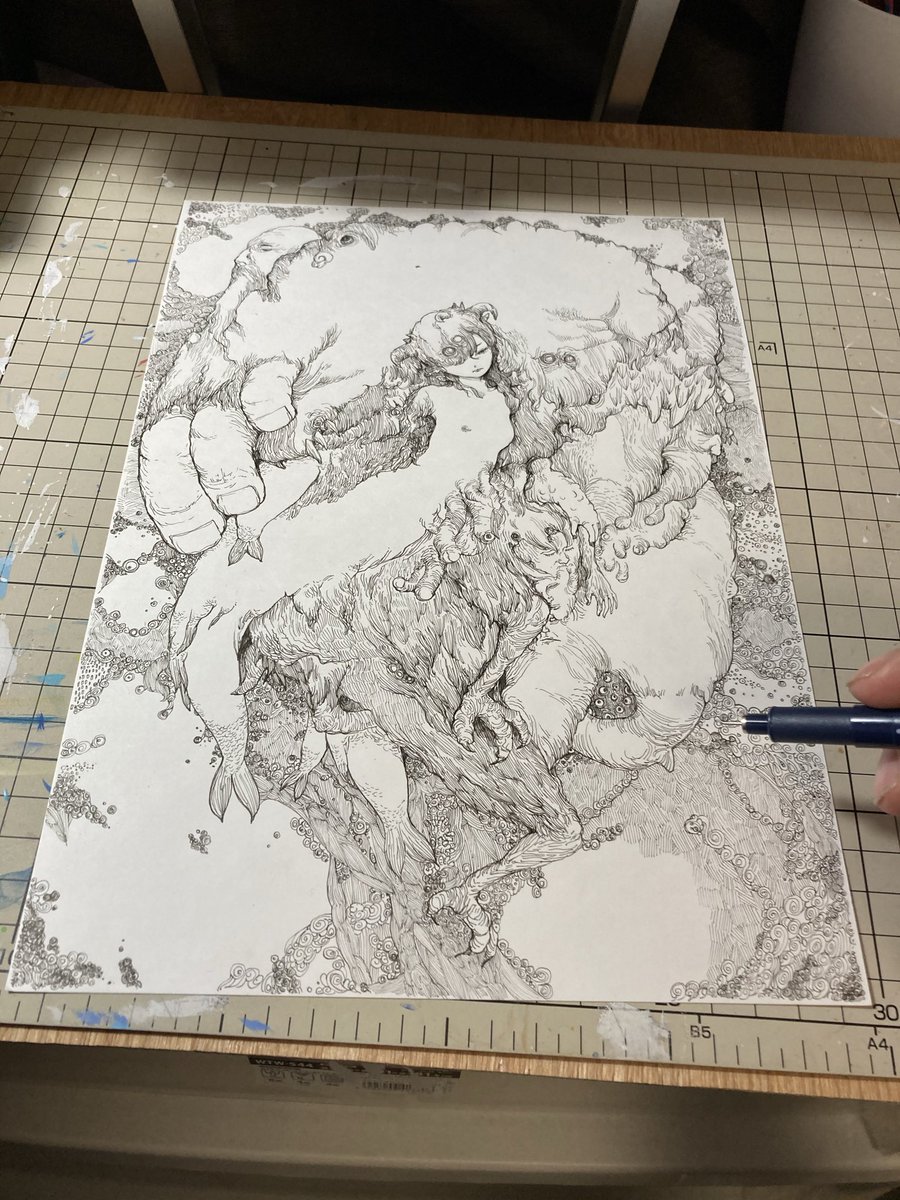 ペンもまた描くよ目が持つうちに 