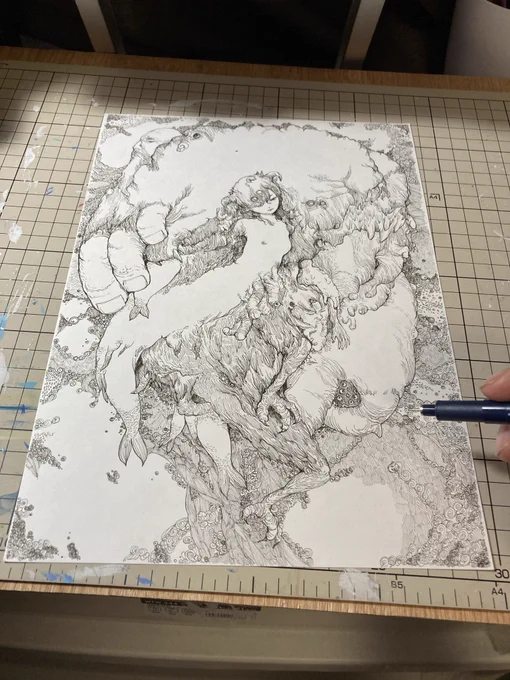 ペンもまた描くよ目が持つうちに 