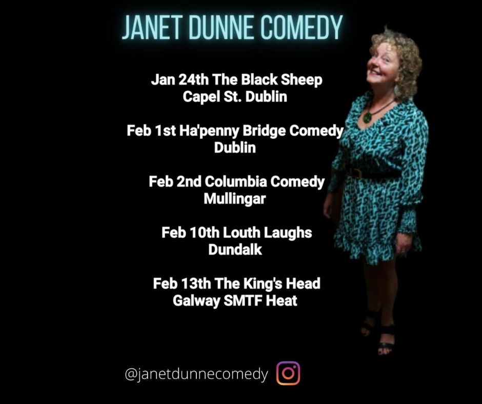 Brand new standup comedy show with Janet Dunne,
Join in for belting laughs.

#janetdunne #comedy  #standupcomedy #entertainment