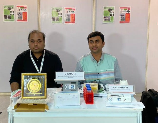 NitinLab_NABI's tweet photo. Proud moment for @NitinLab_NABI and @nitsi79 as today the stall of @NABI_India awarded Best "New Age Technology Award" at #IISFBhopal @iisfest 
The bacterial detection devices #B-SMART &amp; #Bactosense were major attractions.
#IISFBhopal @iisfest https://t.co/wxPBqGeBO7