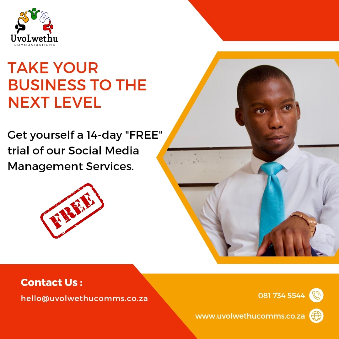 UvoLwethu_Comm's tweet photo. Get ready to elevate your social media game! Our company is offering a 14-day free trial of our social media management services. 

Experience the power of a professional team managing your accounts

Click the link  to sign up:
https://t.co/XOGw2ldqCj

#uvolwethucommunications https://t.co/jTBmiK3EB8