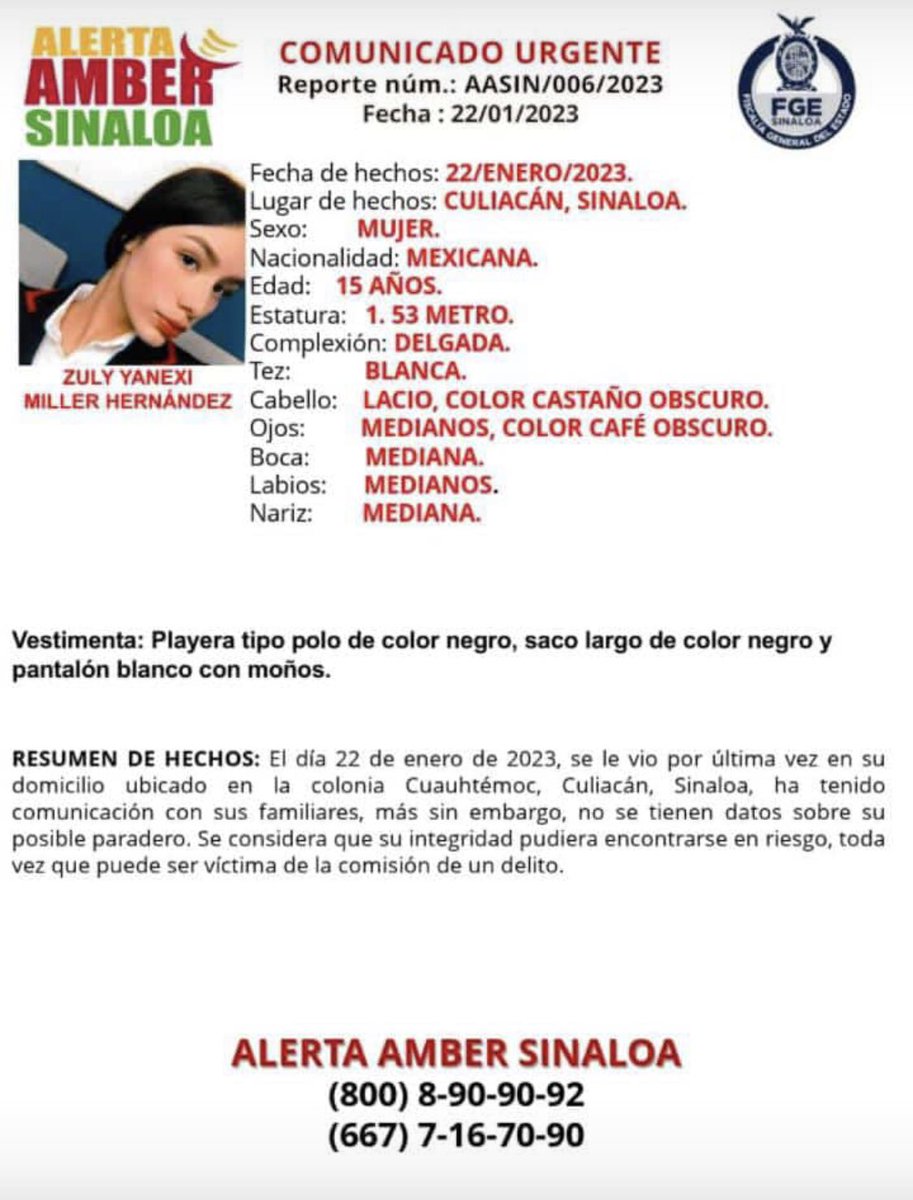 #Culiacán #AYUDA #AlertaAmber