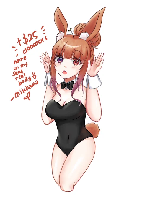 +$25 donators will have their name on my bunny suit bodehhh! come join ehehe  