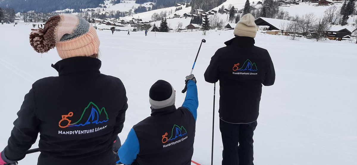 handiventure's tweet photo. On enchaîne les sorties ski de fond à  La chapelle d'abondance.... entraînement quand tu nous tiens... Bon l'ambiance festive de ces séances #PleineNature  en #SkiDeFond #paraski #handiski sur le domaine nordique de la Panthiaz #LaChapelleDAbondance  y est aussi pour beaucoup ! https://t.co/hNJ5jJuo1v