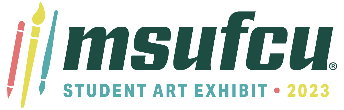 The exhibit opens this Thursday, Jan. 26 for for in person and online voting. Visit msufcuart.com for more details about this amazing event that features artwork from 17 greater Lansing high schools! #studentart #artists