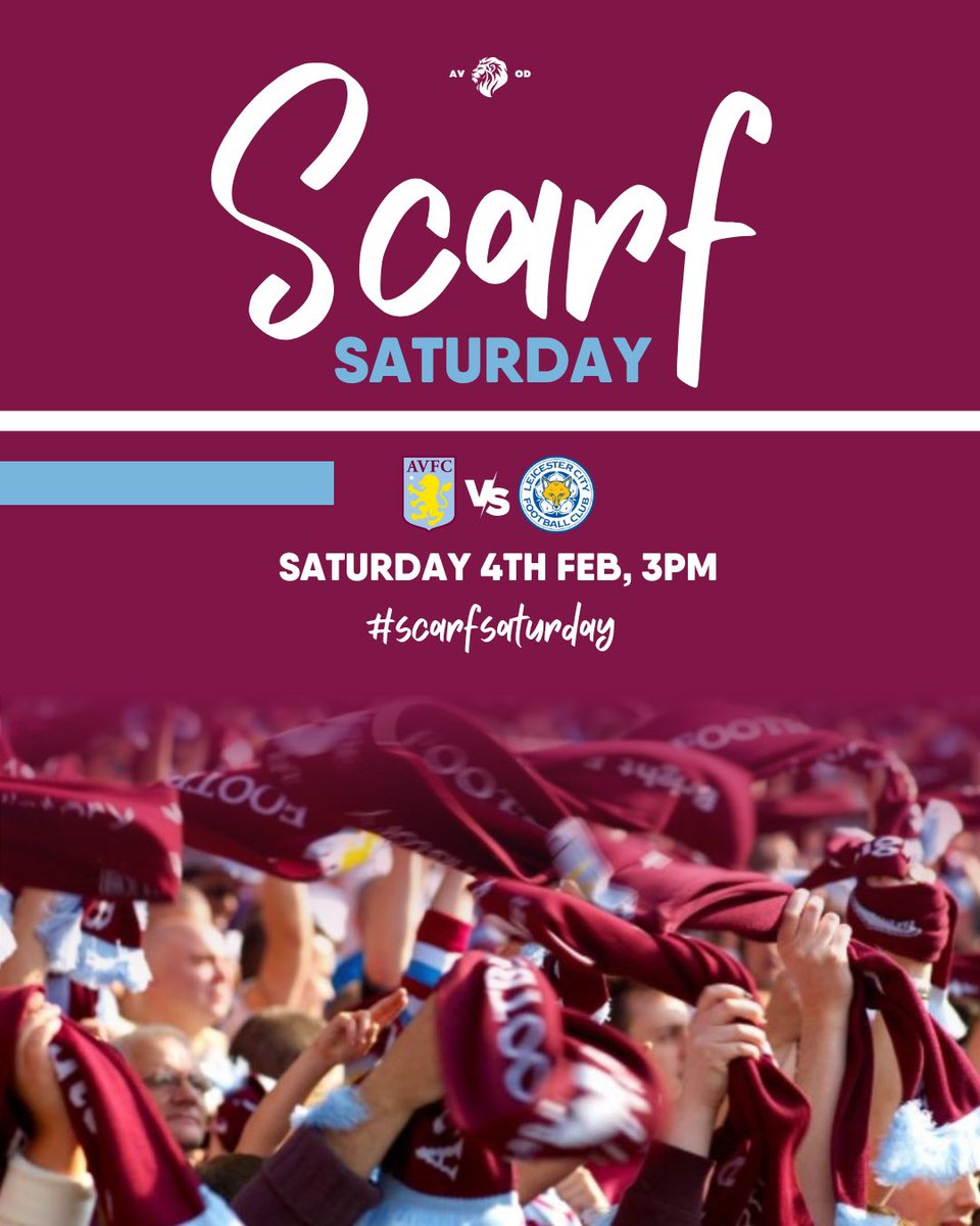 Don’t forget to bring your scarves next Saturday. <a href="/AVFCOfficial/">Aston Villa</a> #avfc