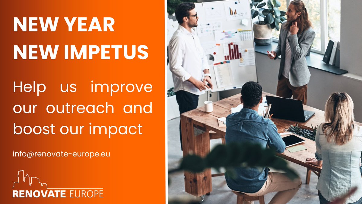 RenovateEurope's tweet photo. 🚀New year, new impetus - @RenovateEurope is launching a review of its #communications
❓How can we improve our #outreach & boost our #impact ahead of the next 🇪🇺 5-year mandate?
Share your #ideas below👇
Or get in touch by email📩
#TimeforRefresh
#TimeToRampup #Renovations https://t.co/y0AguIot4K