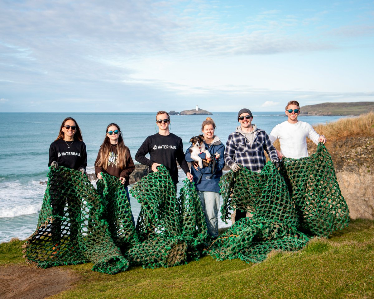 On Friday we received a message from our friends at @cornish_spliced about some ghost gear that had been spotted beneath the cliffs of Gwithian beach in West Cornwall. Eager to escape the office early, we zipped down the coast and recovered this sandy pile of ghost nets! 🎣