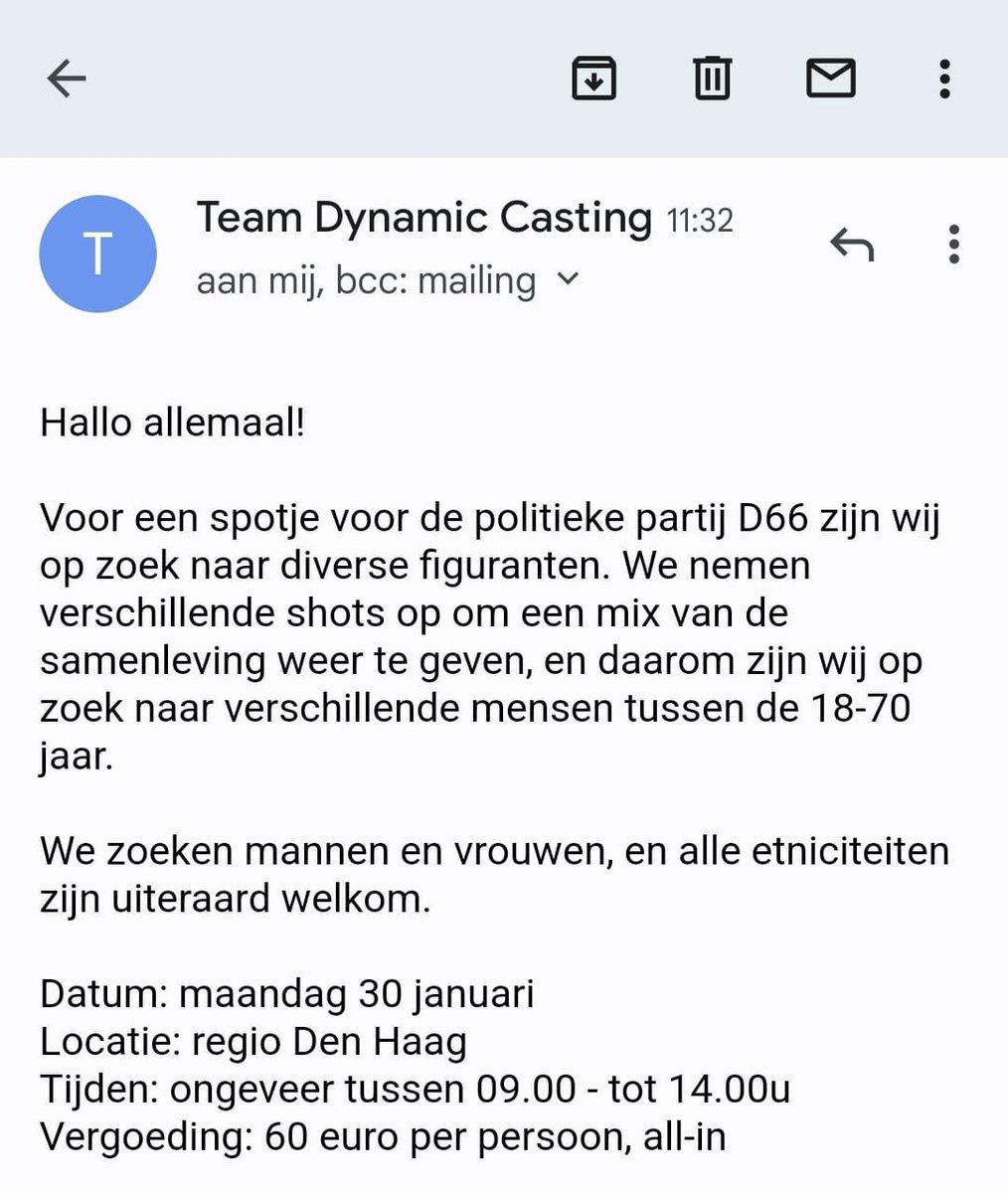 ralfsluijs's tweet photo. Als je geen afspiegeling van de samenleving in je eigen achterban hebt, dan moet je dus acteurs inhuren 😂 #D66 https://t.co/wpNkkO84zM