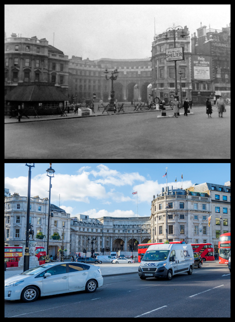 Trafalgar Square - 1940s &amp; 2023 flickr.com/photos/tetrame…
