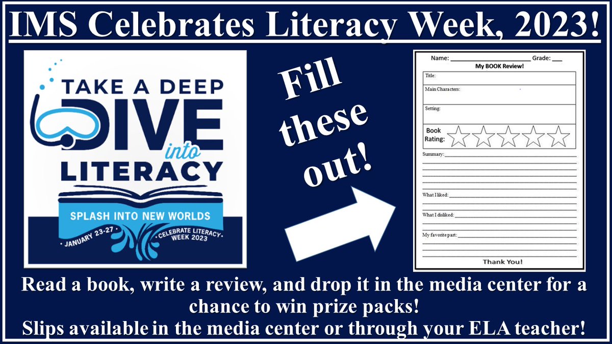 Stephen Jensen (@jensenteaches) on Twitter photo IMS <a href="/IMS_Indians/">Immokalee Middle</a> celebrates literacy all week. Submit book reviews for a chance to win cool prize packs! Go Indians, pride in the tribe! โค๏ธ๐ IMS <a href="/IMS_Indians/">Immokalee Middle</a> celebrates literacy all week. Submit book reviews for a chance to win cool prize packs! Go Indians, pride in the tribe! โค๏ธ๐