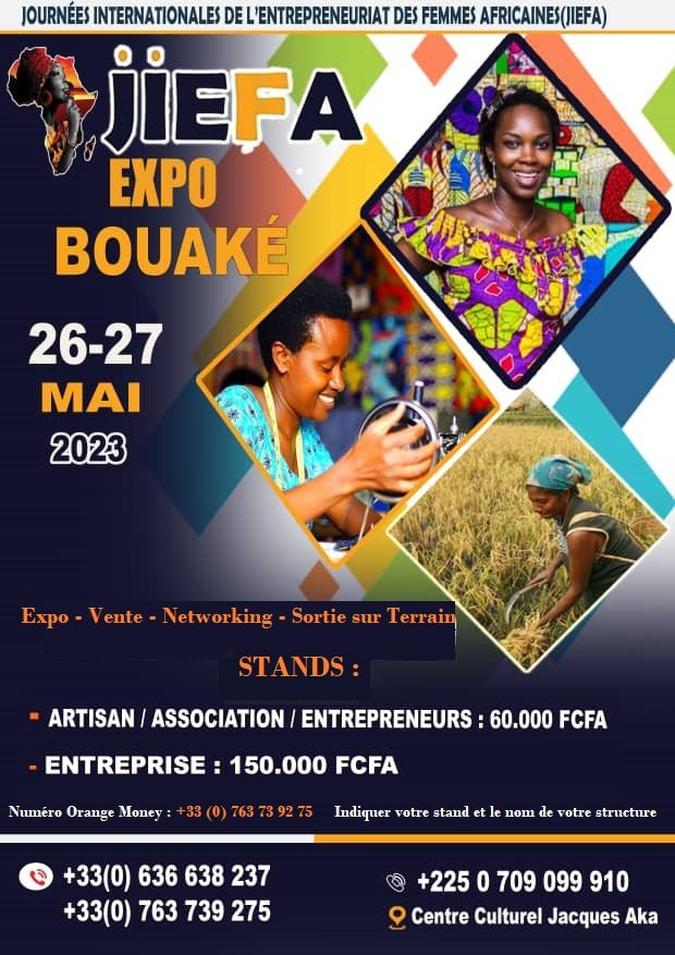 C2abcom2's tweet photo. #jiefa_expo_bouake_2023
#femme #autonomisation #développement #Exposition_vente
Semaine de mobilisation &amp; d'engagement au service de l'#autonomisation des femmes
Faites comme notre partenaire  #Orange_Money_Europe qui nous accompagne partout.
Ouvrez simplement vos comptes. https://t.co/yZXPne9WP9