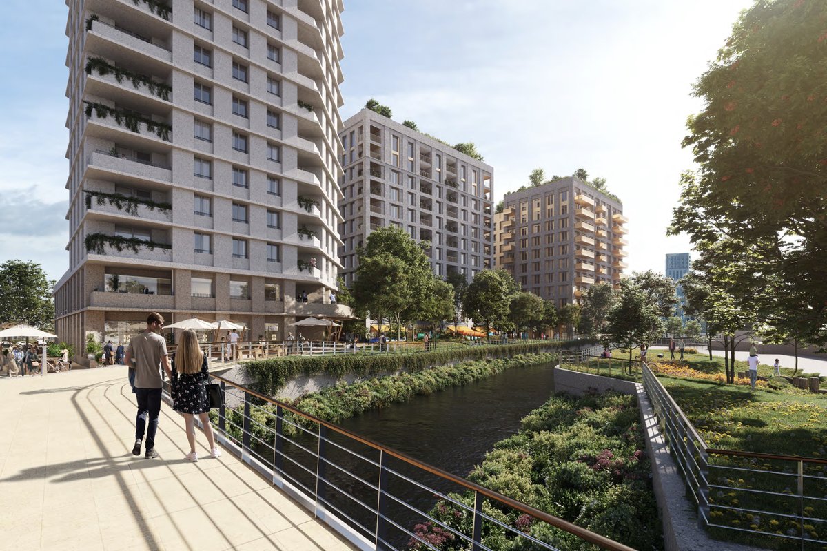 SSC_LDN's tweet photo. Wandsworth Gasworks by @shedkm, Carmody Groarke and MAX Architects
Plans submitted for 646 homes on the 1.87 hectare site, adjacent to the River Wandle:
https://t.co/EWxjuT6qm7 https://t.co/oit8SRlakJ
