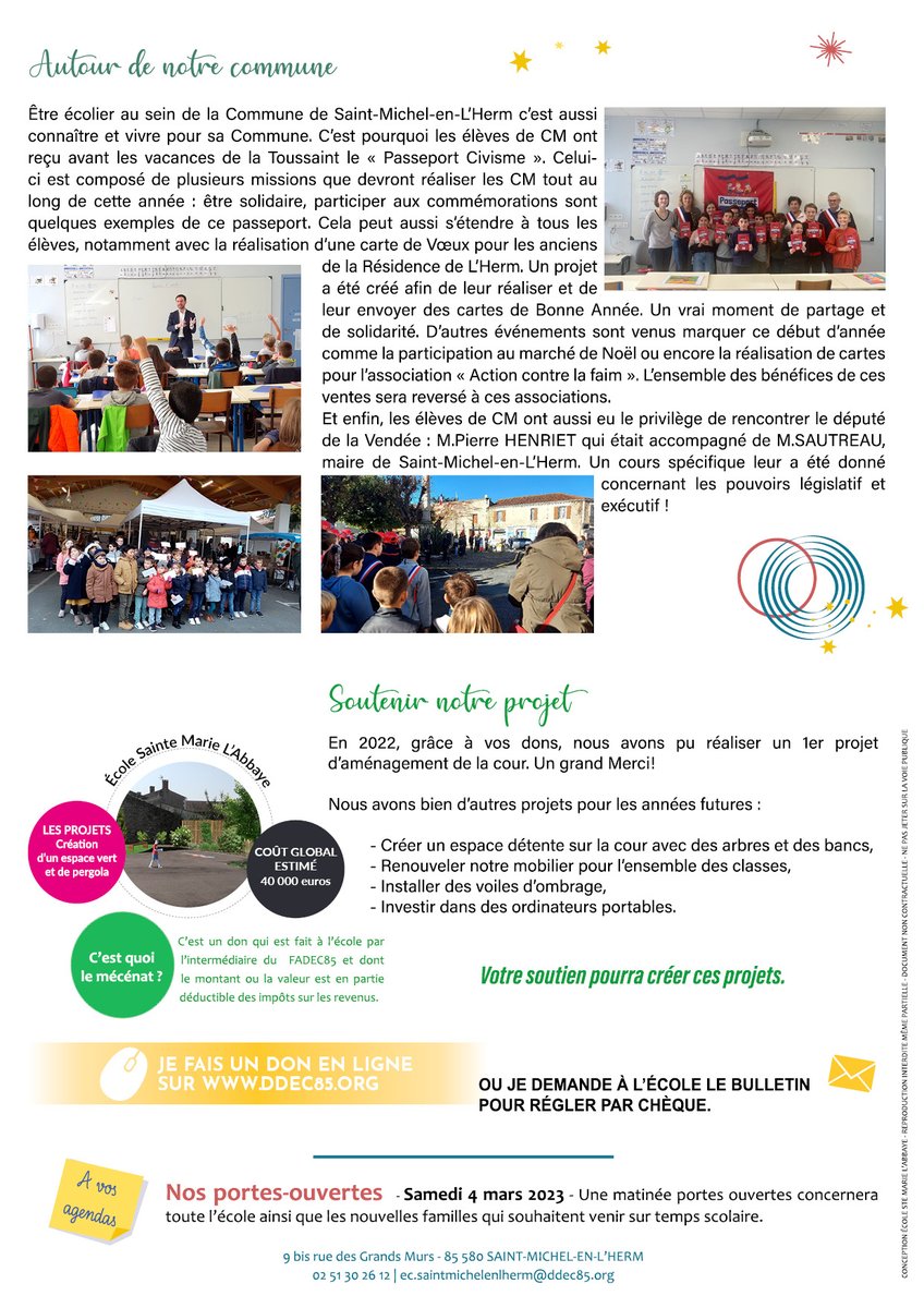 Ecole_SteMarie's tweet photo. 📰 Avez-vous lu notre 4e édition du Petit Ecolier ?
Retrouvez-le sur notre site internet : https://t.co/tA3hFrojAW
Bonne lecture !!! https://t.co/GFGoAqBYQL