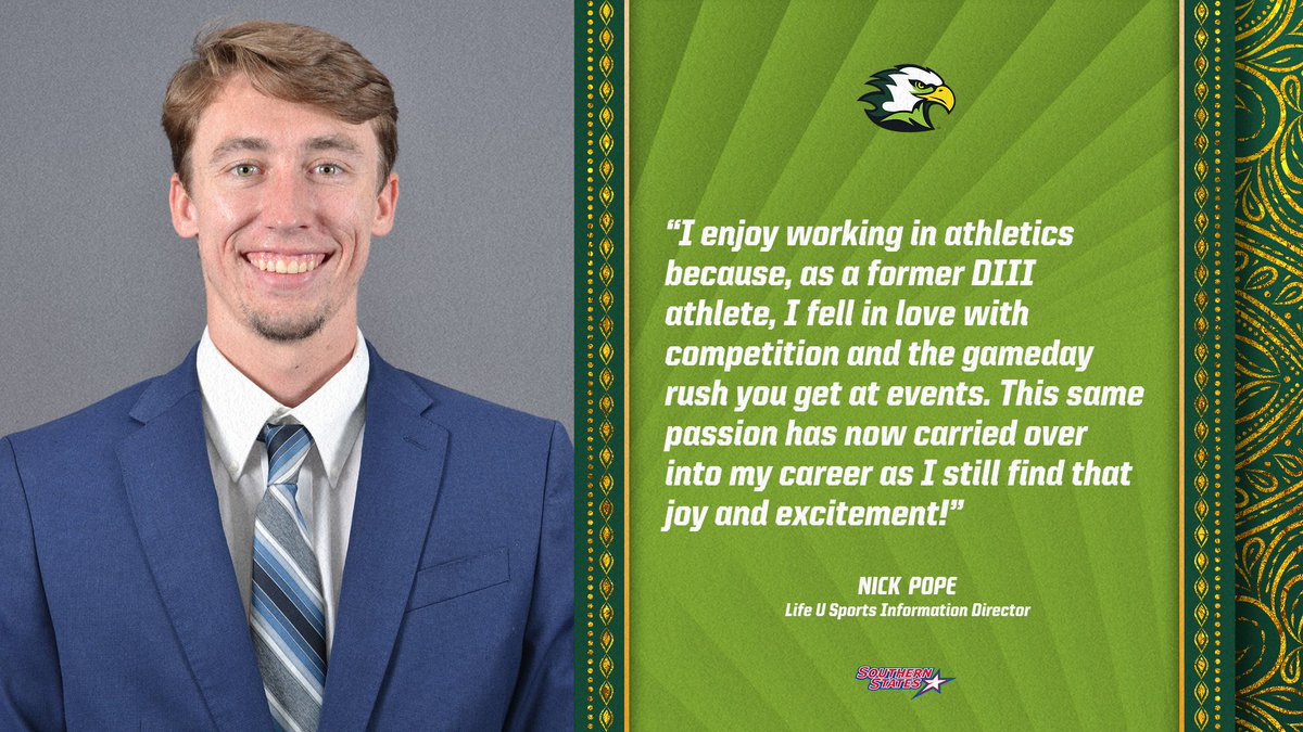 As part of #CelebrateCSC Week, hear from <a href="/LifeUAthletics/">Life Running Eagles</a> Sports Information Director Nick Pope on how he has carried the passion from his collegiate playing days to now working in athletics. Thanks Nick for your passion and energy!