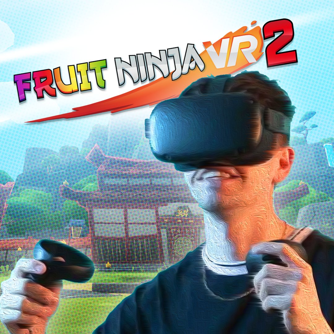 Halfbrick's tweet photo. ๐ฏ Fruit Ninja VR 2 FULL RELEASE ๐น
#FNVR2 will be on Steam & Oculus platforms in Spring 2023 which introduces archery to the classic swordplay as well as multiplayer challenge mode Applehead! ๐
Watch latest trailer ๐๏ธ https://t.co/uvmnBg3tlR https://t.co/03VpzkJrfN