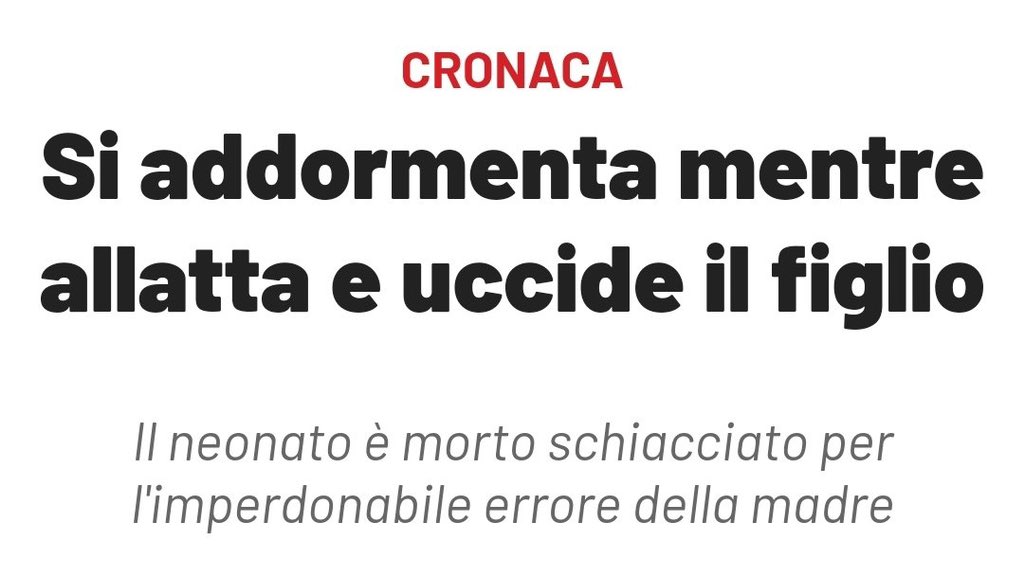 All'estensore di questo titolo andrebbe rotto il naso con un pugno