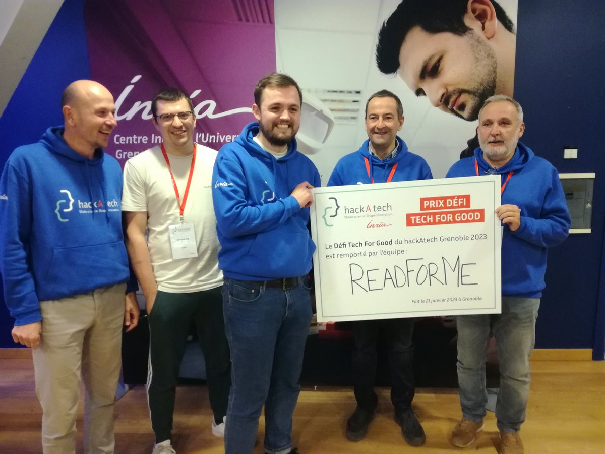 hli_inria's tweet image. Bravo Francois Le Berre @MyHumanKit @hli_inria  
pour ce prix #TechForGood durant le #hackAtech2023