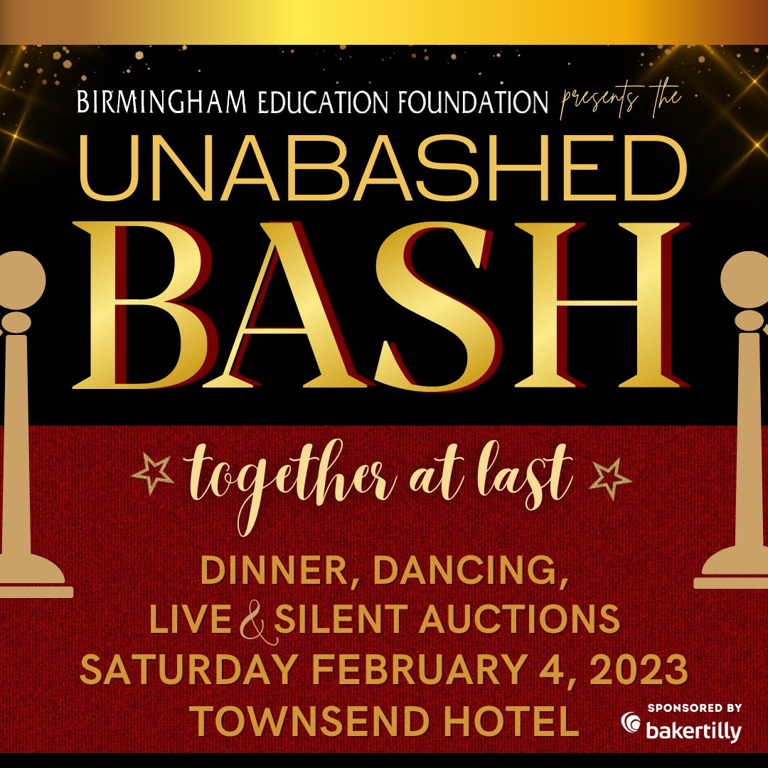 Only a few tickets left for the Unabashed Bash on Saturday, February 4 @ The Townsend Hotel in Birmingham.
You will have the chance to bid on nearly 100 awesome auction items.
GET YOUR TICKETS NOW!  supportbef.ejoinme.org/bash2023