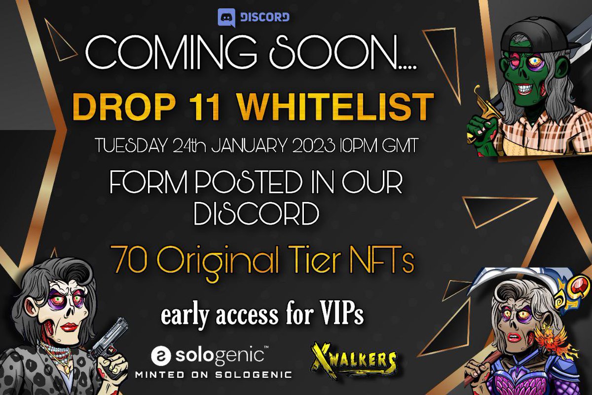 xrpwalkers's tweet image. Another successful #NFTAuction ✅ &amp;amp; straight onto the next order of business …Drop 11 💥💥💥

Only 70 Original Tiers available and we are getting very close to the end of our total supply! Don’t miss out 

#XWALKERS #underlay #sgs #Sologenic #SOLONATION #Coreum #NFTs #XRP #XRPL