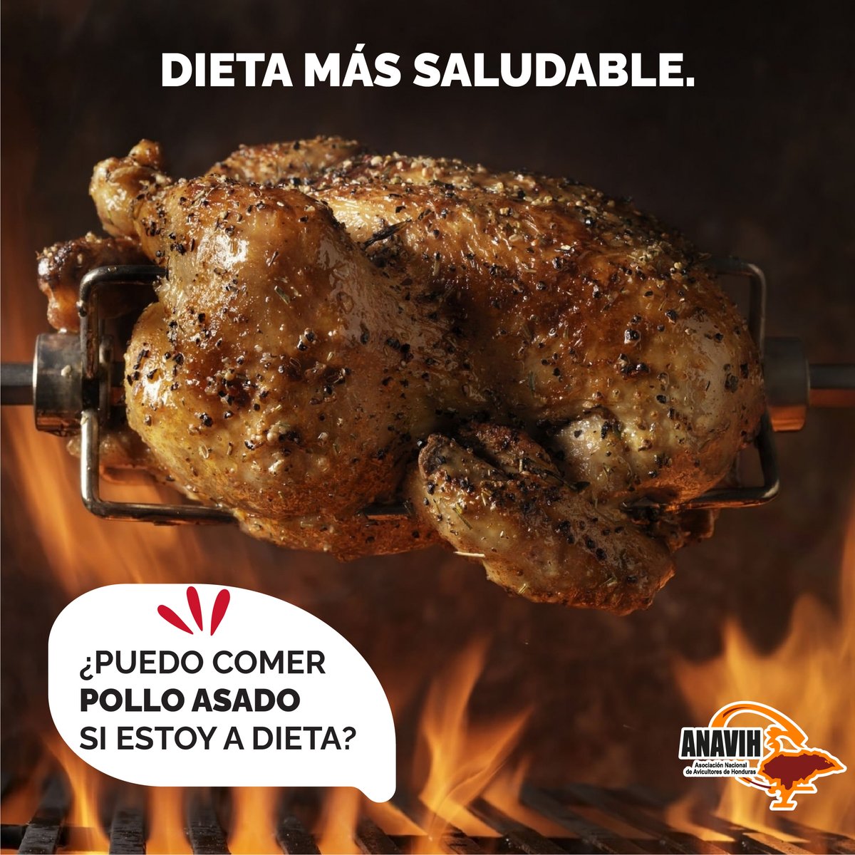 ANAVIHHONDURAS's tweet photo. El pollo siempre forma parte de los alimentos aptos para dietas que tienen el objetivo de hacer perder peso. Claro que puedes disfrutar de pollo asado, asegúrate de acompañarlo con una buena cantidad de vegetales. 🍗🥦🥬
#ANAVIH #Pollo #Huevo #Honduras #PolloSaludable https://t.co/ePlrfF2Qa3